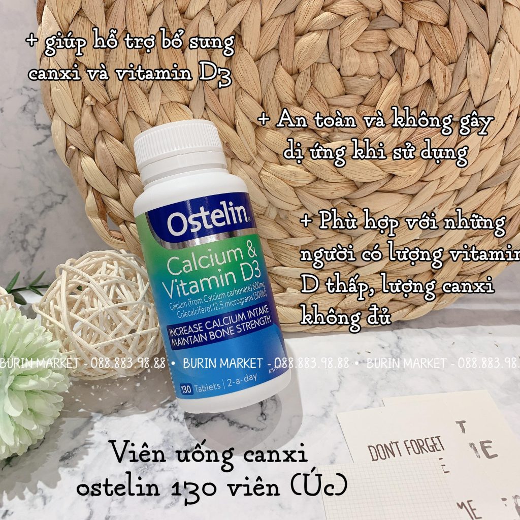 Ostelin Vitamin D And Calcium Cho Bà Bầu Úc 130 Viên Burin Store 